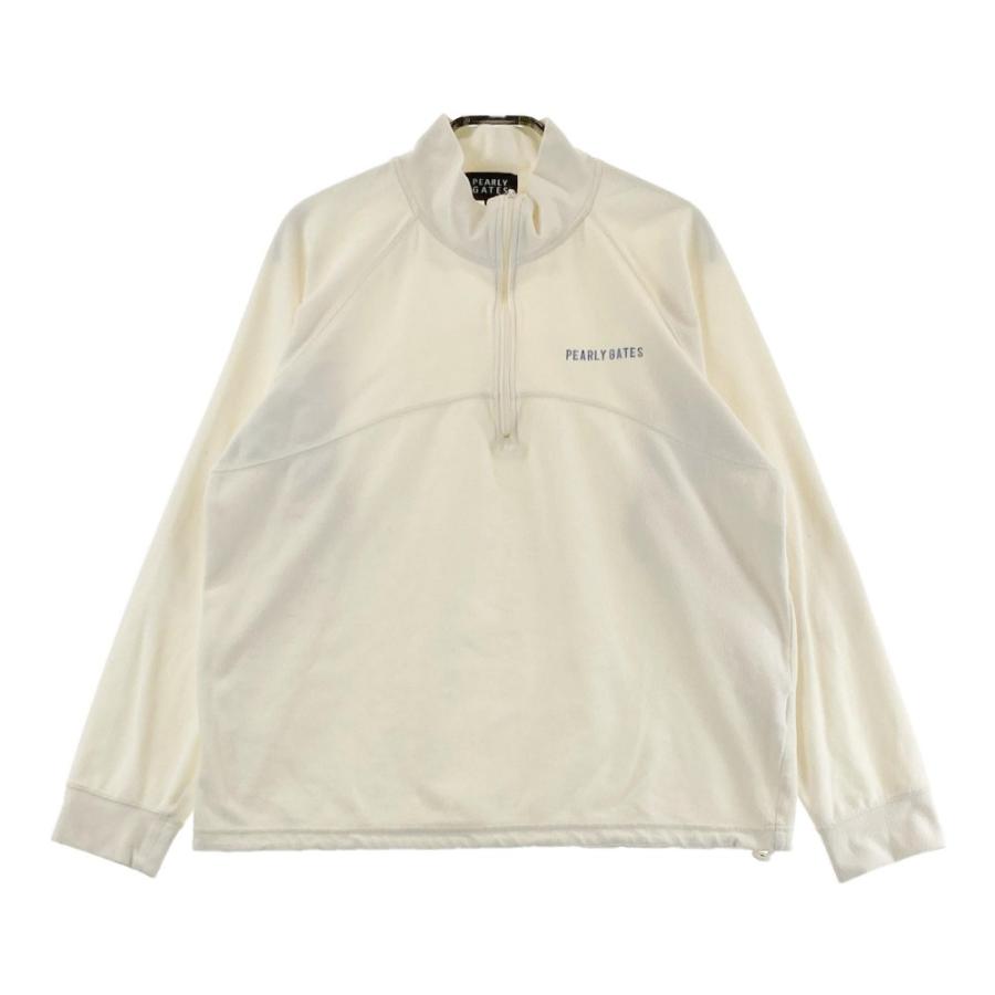 PEARLY GATES ハーフジップシャツ ホワイト PEARLY GATES ハーフジップゴルフシャツ ホワイトメンズ 楽天