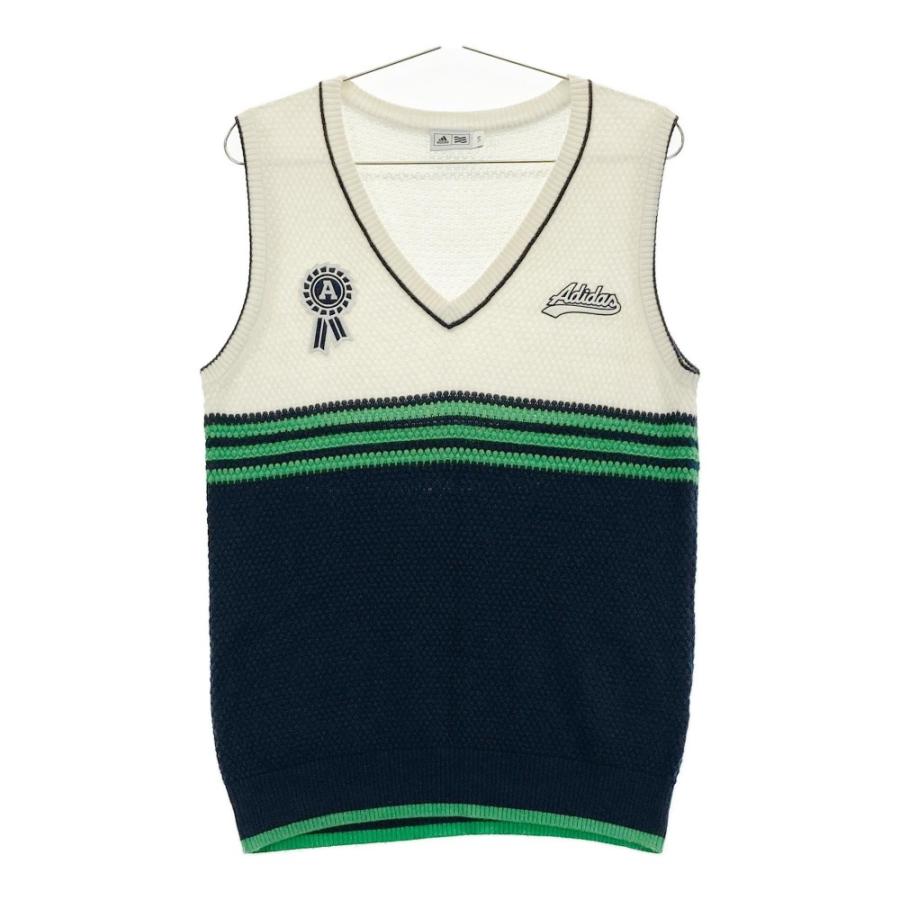 ADIDAS GOLF アディダスゴルフ A04982 ニットベスト ホワイト系 L