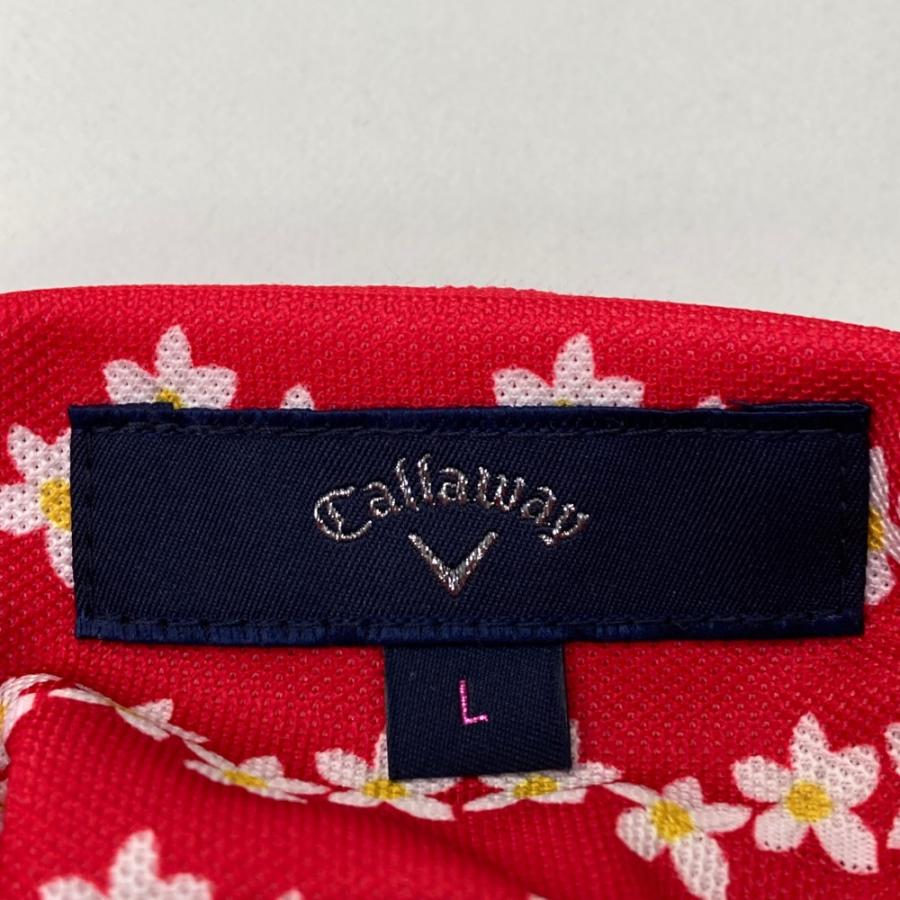 Callaway CALLAWAY キャロウェイ 半袖ワンピース 花柄 レッド系