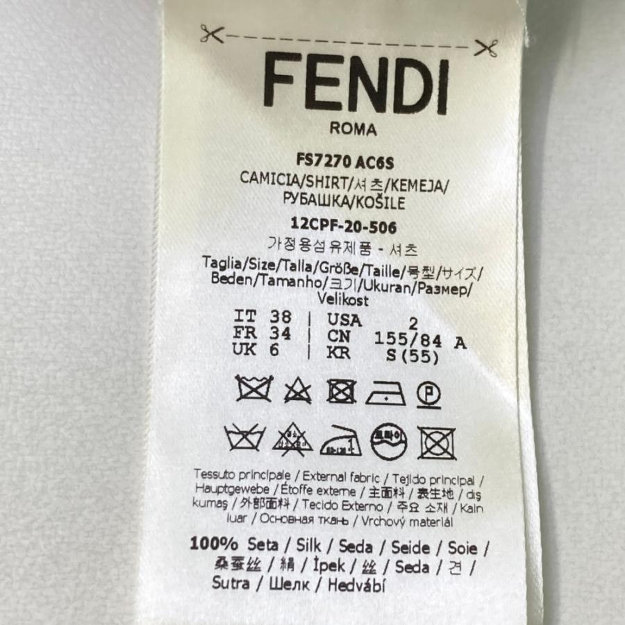 FENDI フェンディ 長袖シャツ ギンガムチェック ネイビー系 38