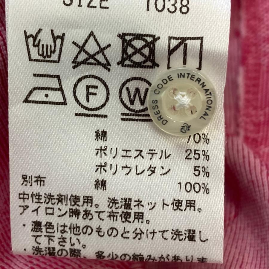 ZOY ゾーイ 半袖ポロシャツ 花柄 ピンク系 38 ゴルフウェア