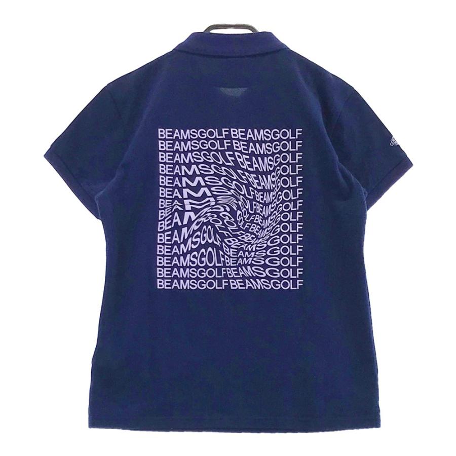 BEAMS GOLF（ビームス ゴルフ） 半袖ポロシャツ ロゴ ネイビー系 L