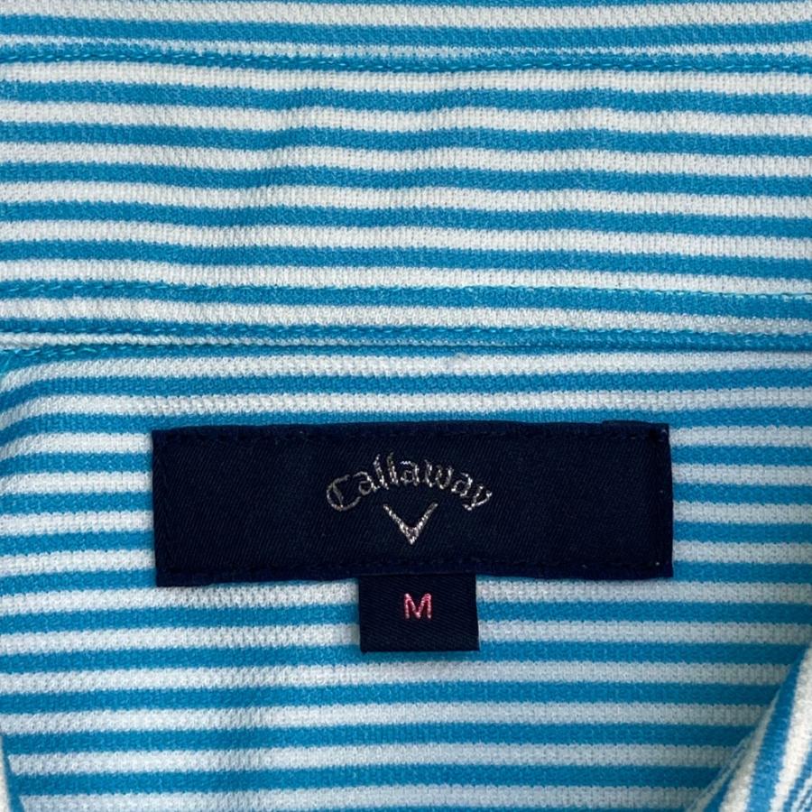 Callaway（キャロウェイ） 半袖ポロシャツ ボーダー柄 ブルー系 M