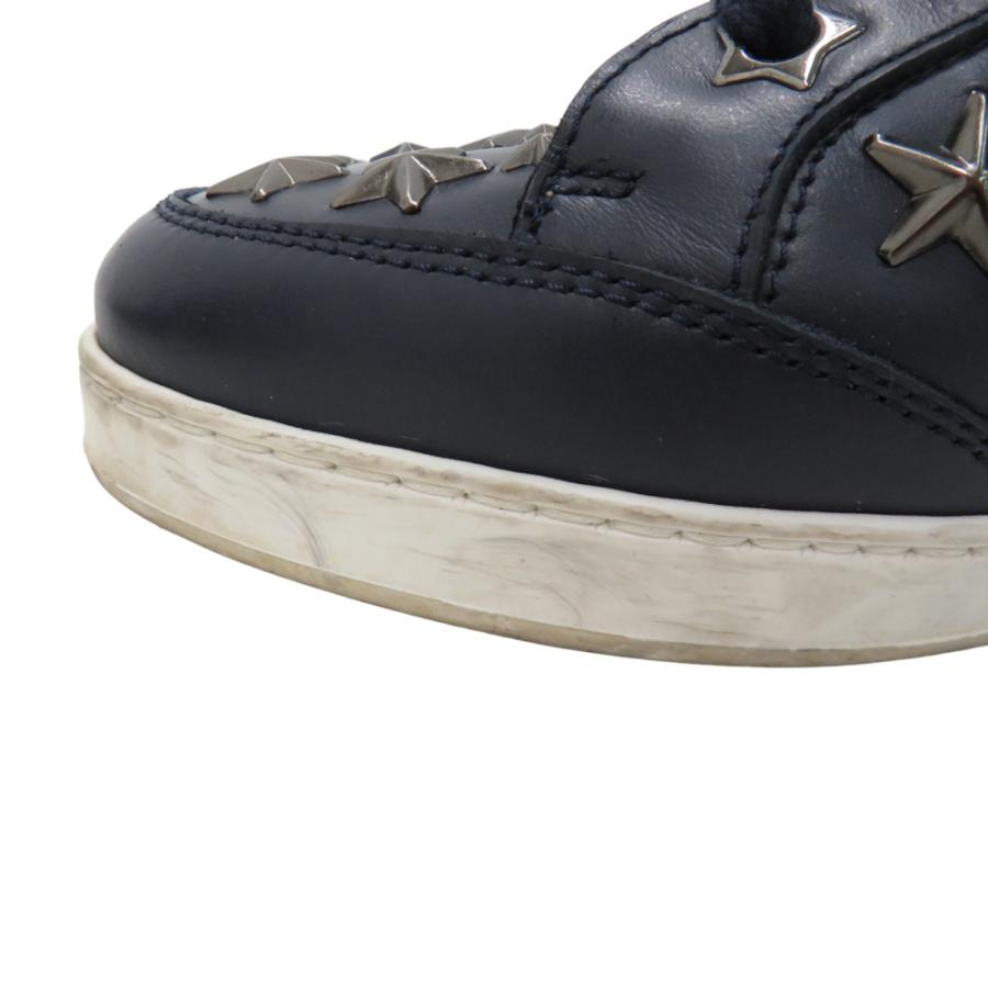 JIMMY CHOO ジミーチュウ ハイカットスニーカー レザー スタースタッズ  
