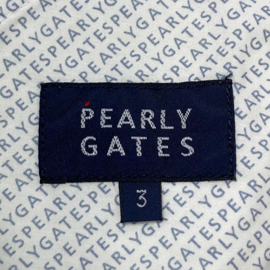 サイズ：3 PEARLY GATES パーリーゲイツ  ロングパンツ ロゴ刺繍  ホワイト系 [240101489984] ゴルフウェア メンズ ストスト PEARLY GATES パーリーゲイツ ロングパンツ ホワイト系 3 ゴルフ