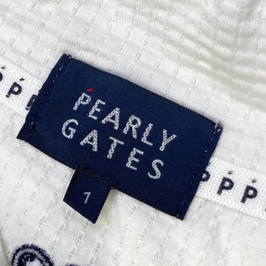 PEARLY GATES パーリーゲイツ ハーフジップ 半袖Tシャツ ホワイト系 1