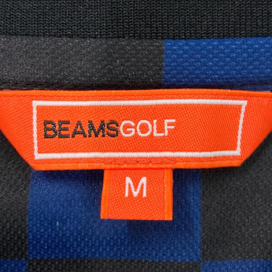 BEAMS GOLF（ビームス ゴルフ） 半袖ポロシャツ チェッカーフラッグ柄 