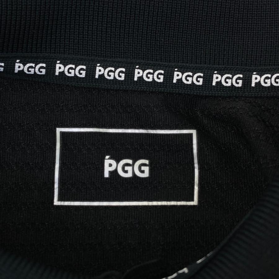 【新品】PGG PEARLY GATES パーリーゲイツ  半袖ポロシャツ ロゴプリント  ブラック系 4 ゴルフウェア メンズの画像