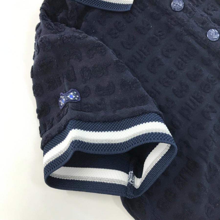 and per se（アンパスィ） 半袖ポロシャツ ワッペン ネイビー系 M