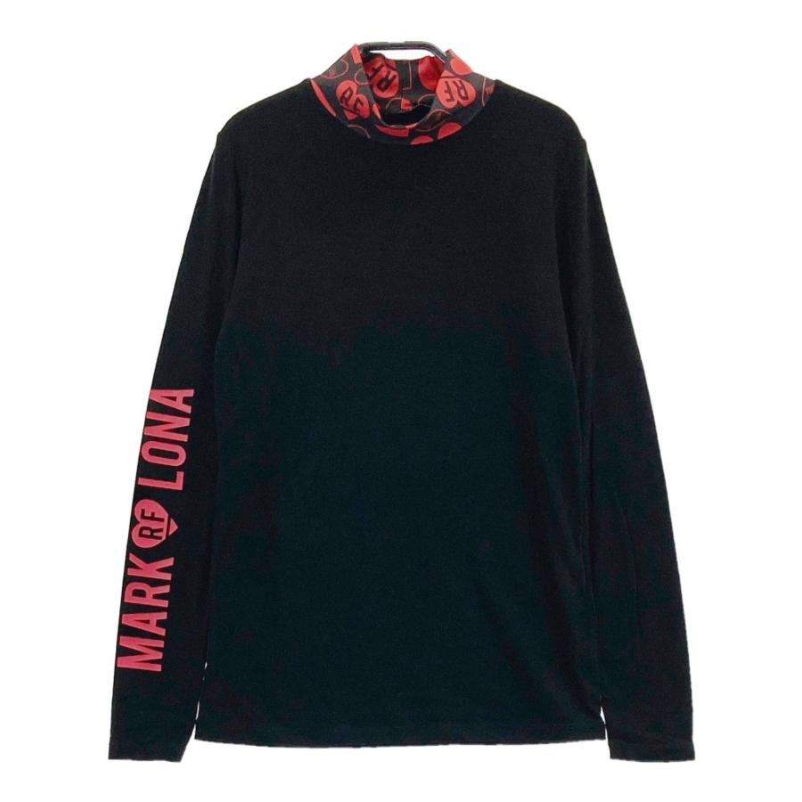 MARK&LONA マークアンドロナ ハイネック 長袖Tシャツ ロゴ×ハート柄 