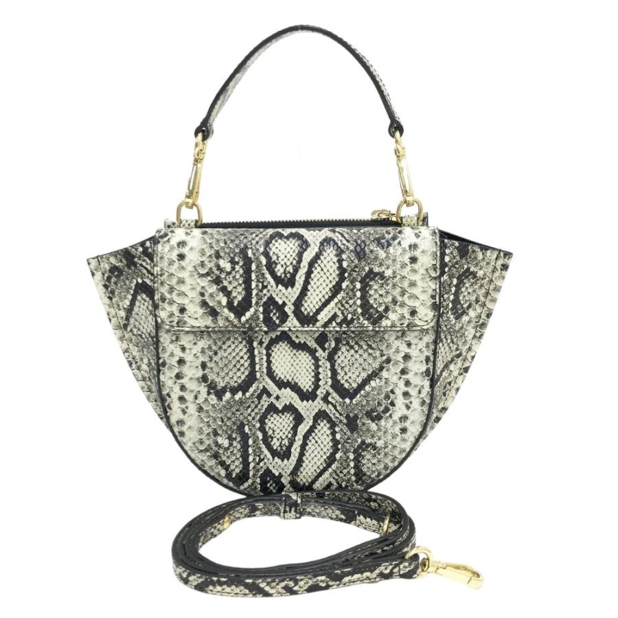 WANDLER ワンドラー 2WAY ハンドバッグ パイソン柄 ベージュ系  