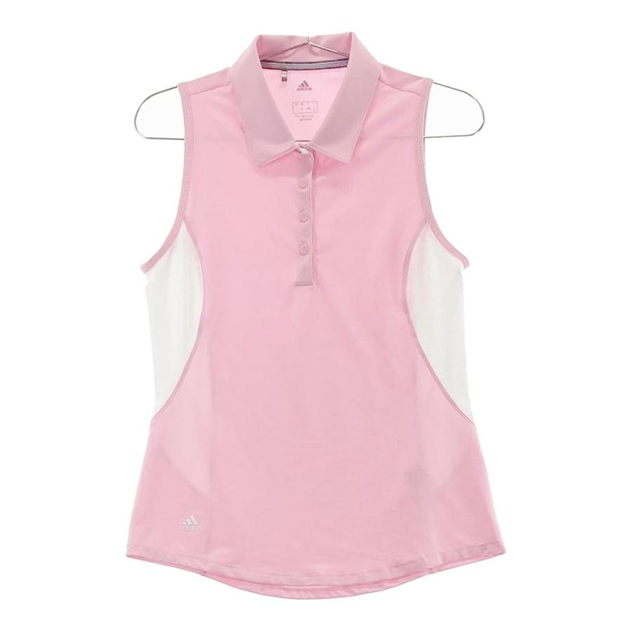 ADIDAS GOLF アディダスゴルフ ノースリーブポロシャツ ピンク系 M