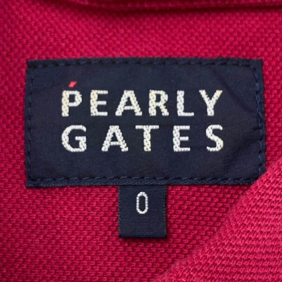 PEARLY GATES - パーリーゲイツ ゴルフウェア 半袖 ポロシャツ 5 黒×ピンク チェック柄 ロゴ パーリーゲイツ PEARLY GATES ゴルフウェア 半袖 ポロシャツ 5