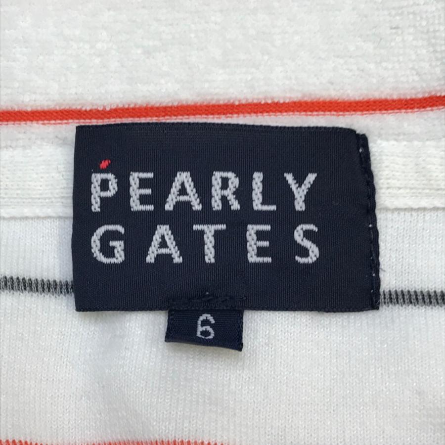 PEARLY GATES（パーリーゲイツ） 半袖ポロシャツ ボーダー柄 ホワイト