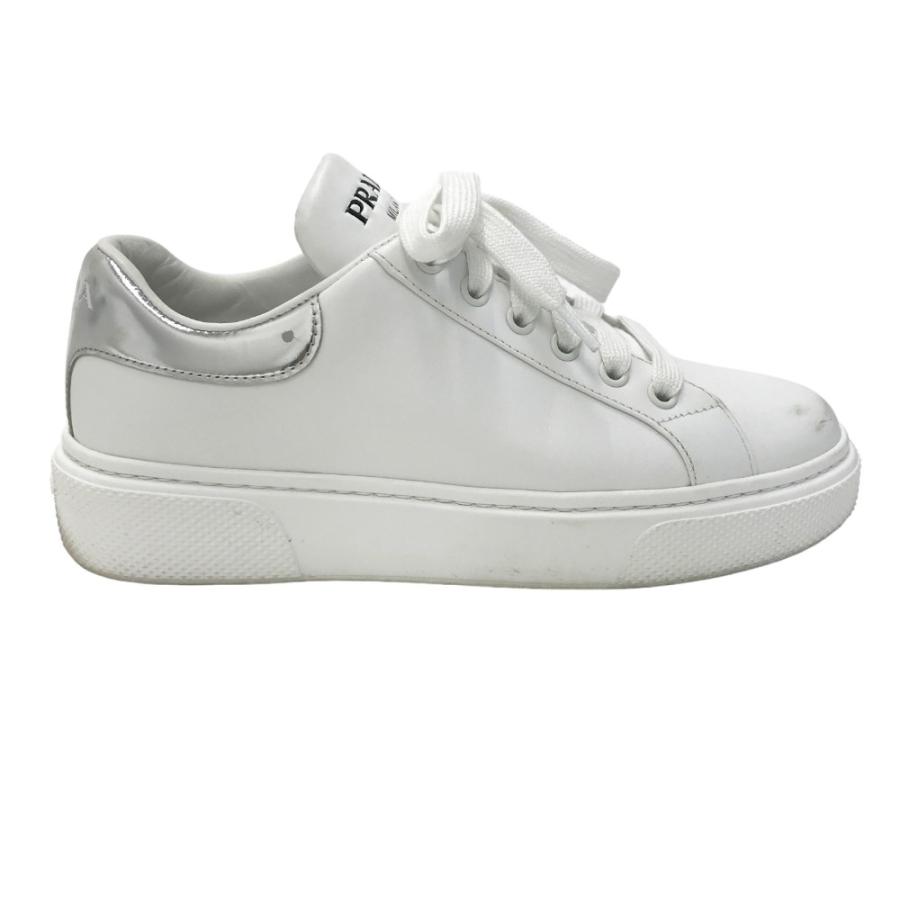 PRADA プラダ 1E621M レザー ローカットスニーカー ホワイト系 35.5 