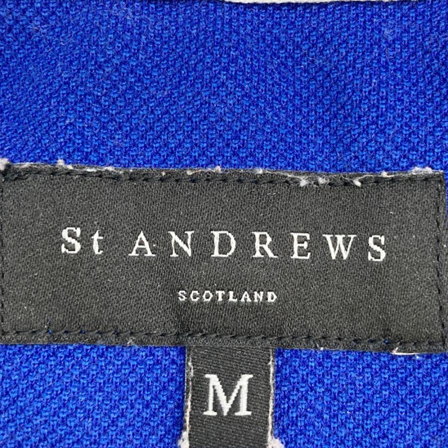 St ANDREWS セントアンドリュース 半袖ポロシャツ ブルー系 M ゴルフ