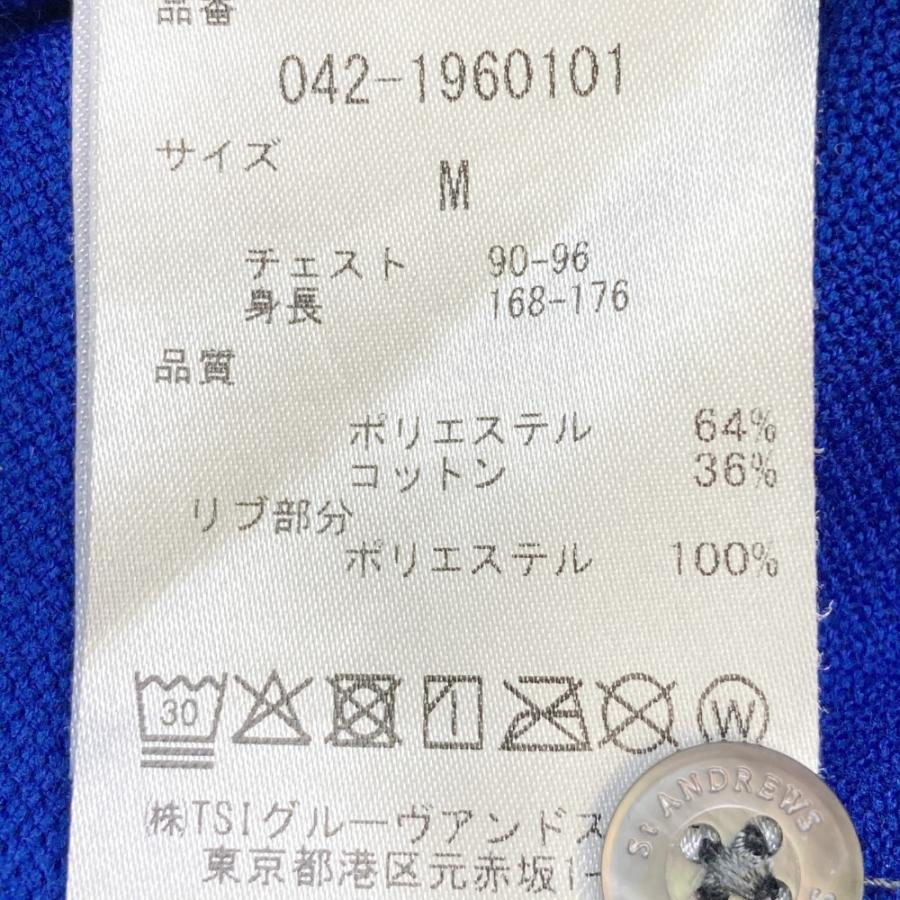 St ANDREWS セントアンドリュース 半袖ポロシャツ ブルー系 M ゴルフ