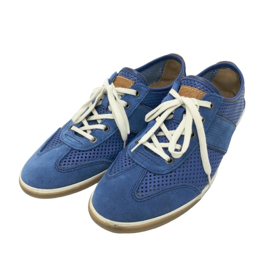 Clarks（クラークス） メッシュ スニーカー ブルー系 UK8 メンズ