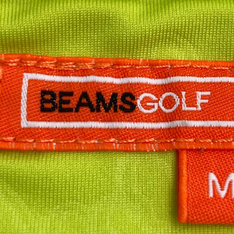 BEAMS GOLF ビームスゴルフ  半袖ポロシャツ ロゴ総柄 イエロー系 M ゴルフウェア メンズ_2