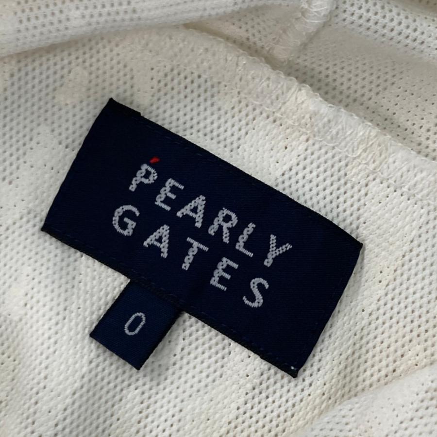 PEARLY GATES（パーリーゲイツ） メッシュパーカー ロゴ総柄 ホワイト