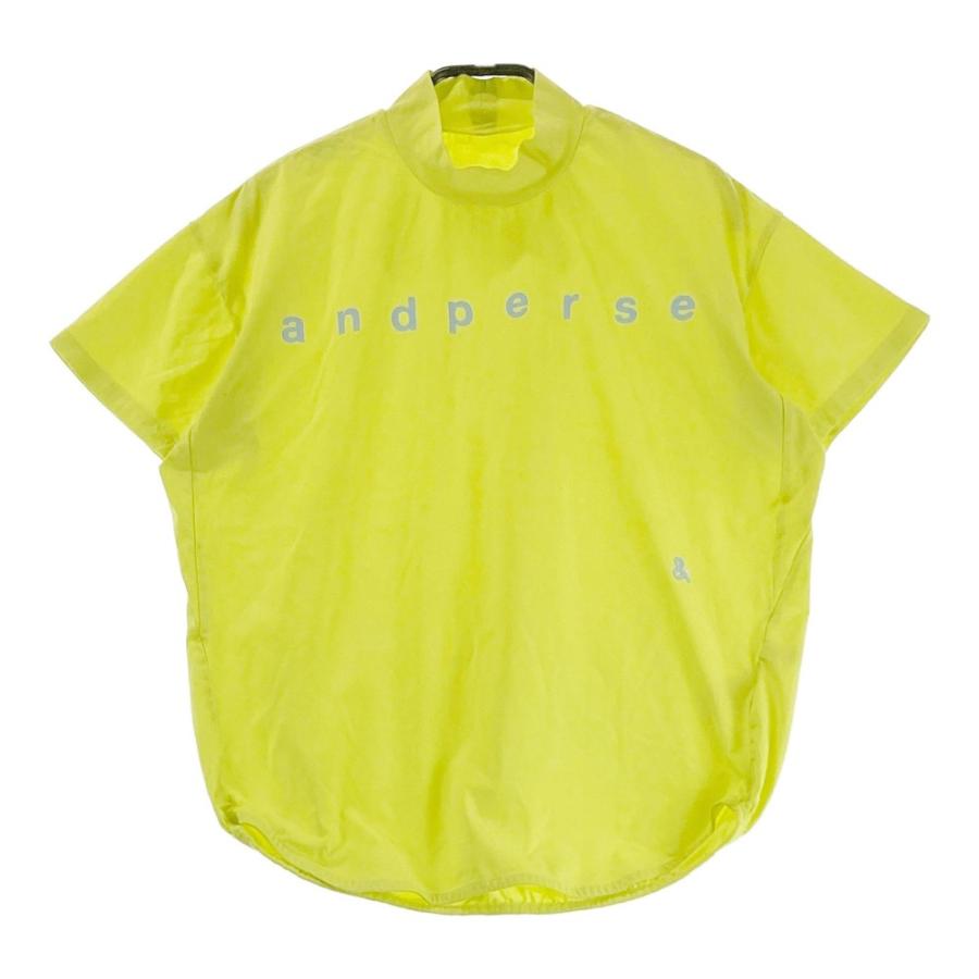 サイズ：M AND PER SE アンパスィ 2024年モデル モックネック 半袖Tシャツ 総柄 ホワイト系 [240101427919] ゴルフウェア レディース ストスト and per se AND PER SE アンパスィ 2024年モデル モックネック