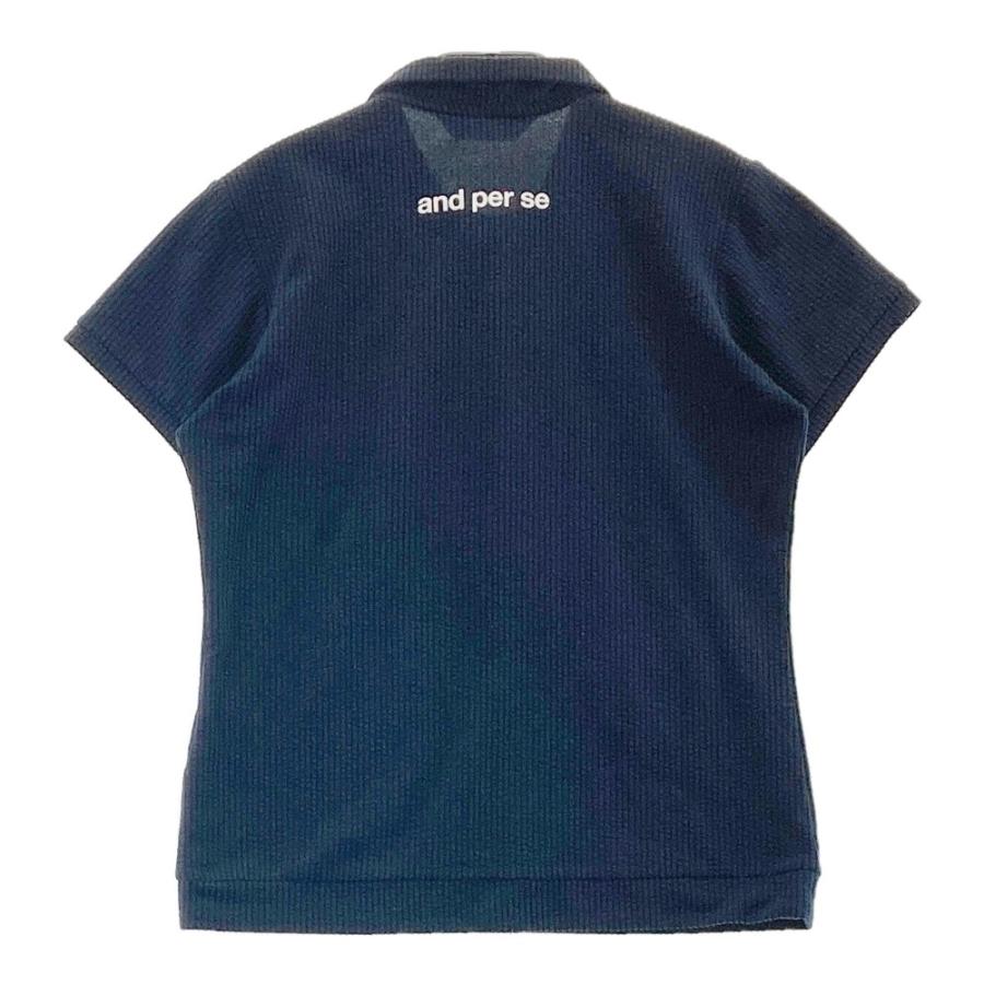 and per se AND PER SE アンパスィ シアサッカー 半袖ポロシャツ