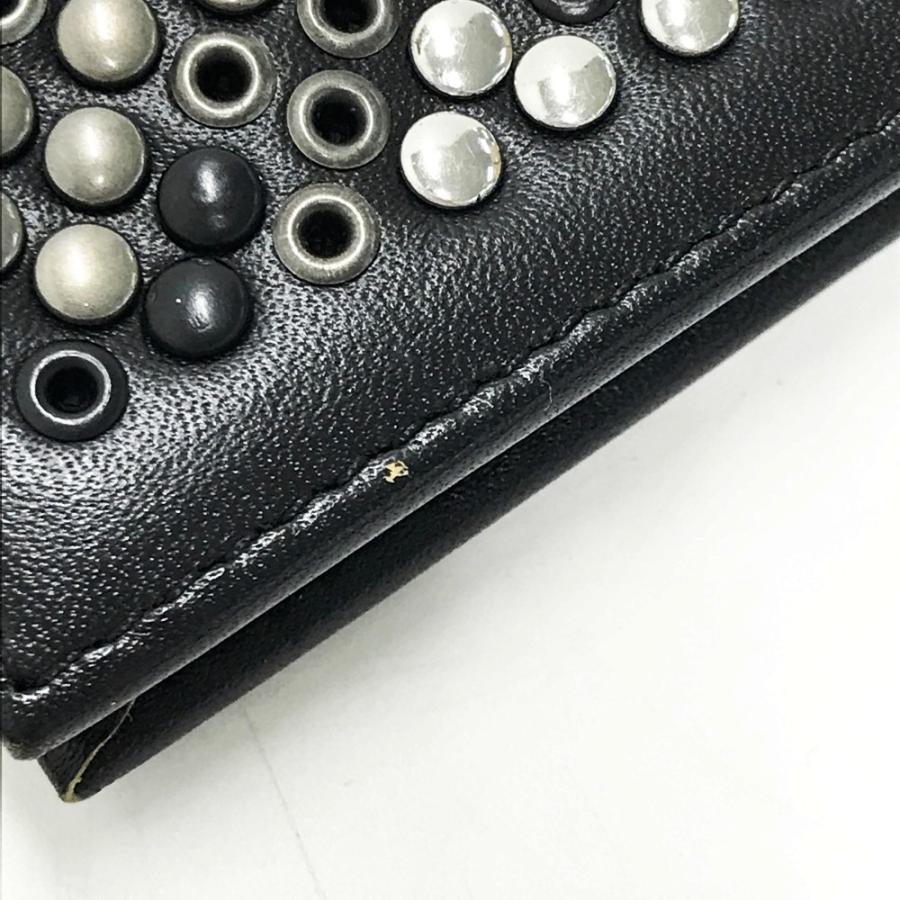 DIESEL ディーゼル スタッズ 二つ折財布 ブラック系 メンズ DIESEL ディーゼル スタッズ 二つ折財布 ブラック系 メンズ