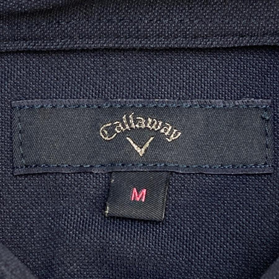 【新品未使用】キャロウェイ ゴルフ ワンピース 接触冷感 濃紺 ストライプ Ｍ Callaway（キャロウェイ） 半袖ワンピース ストライプ柄 ネイビー系 M