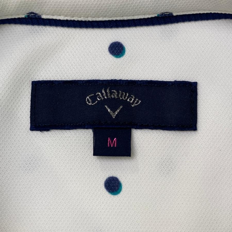 Callaway（キャロウェイ） 半袖ワンピース ドット柄 ホワイト系 M