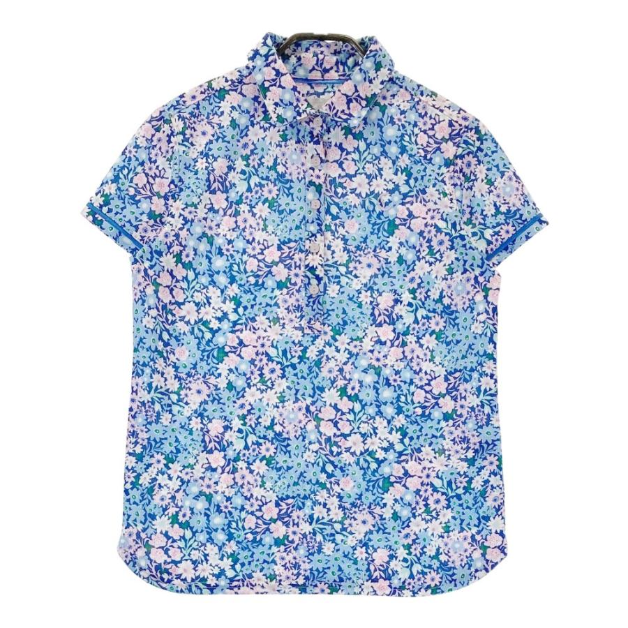 美品 キャロウェイ ゴルフ ポロシャツ ブルー ボタニカル Mサイズ