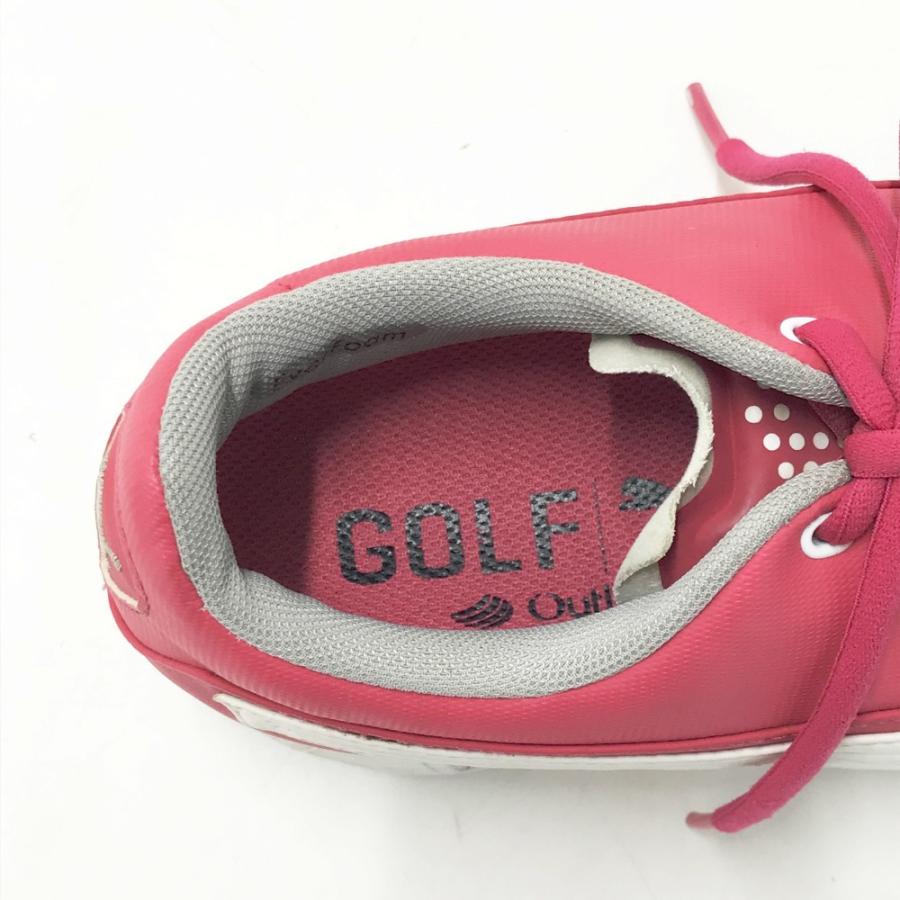 PUMA プーマ　パンツ　ゴルフウェア ゴルフ　ピンク ブラック　ベロア PUMA プーマ レギンスパンツ ピンク×黒 総柄 一部メッシュ