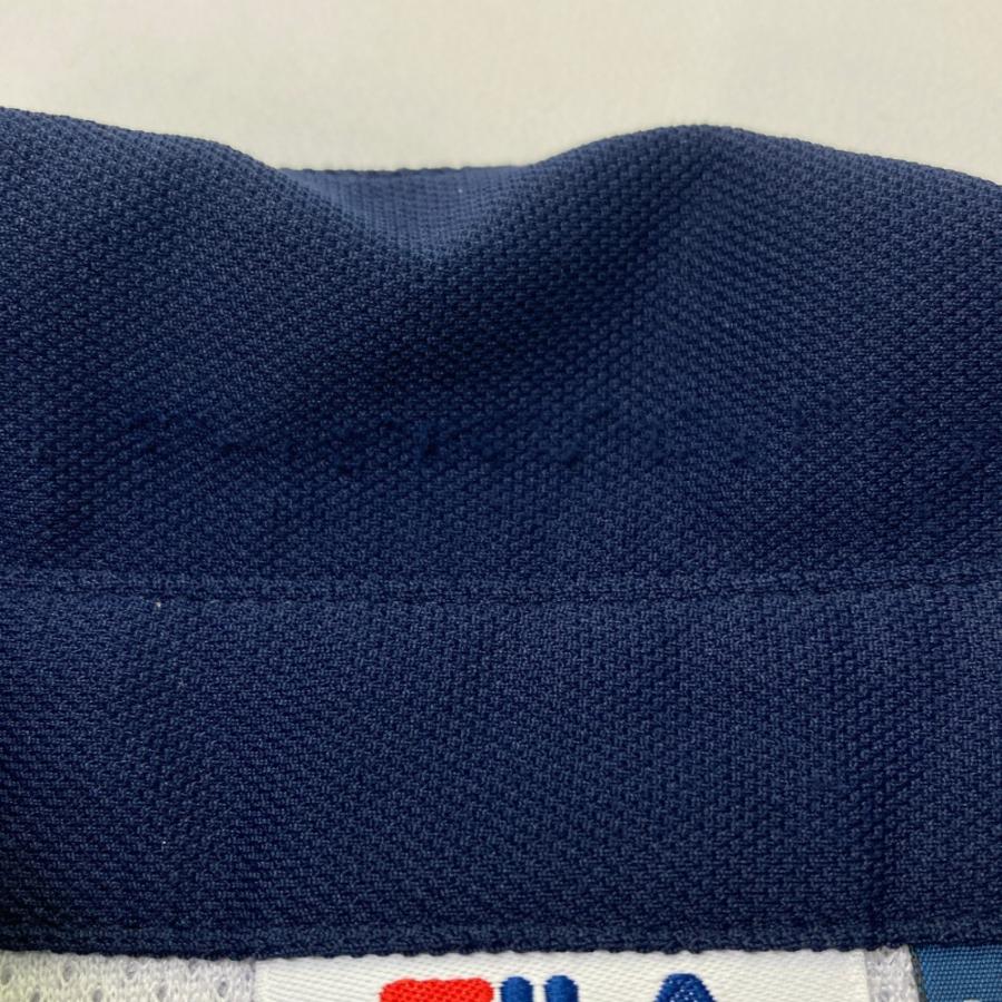 FILA GOLF フィラゴルフ 半袖ワンピース ボーダー柄 ネイビー系 M
