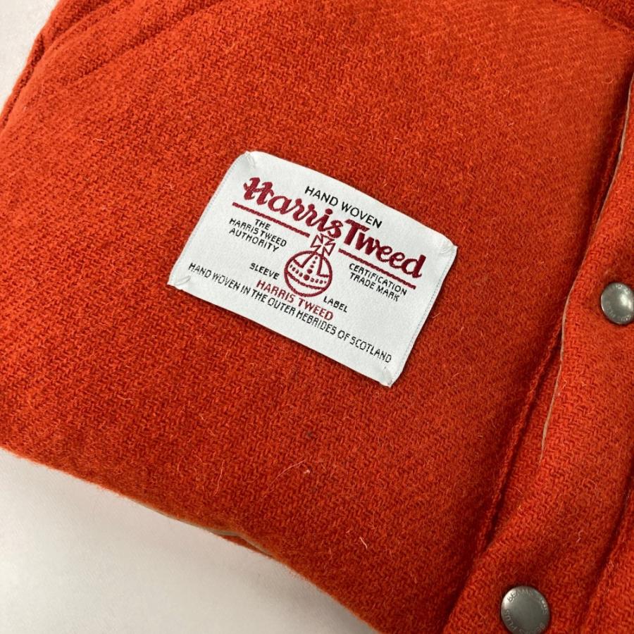 Beams ビームス ハリスツイード ダウンベスト レッド