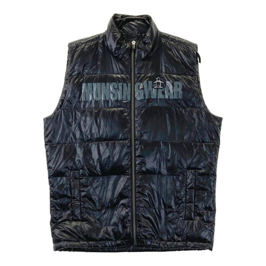 MUNSING WEAR マンシングウェア ダウン ジップベスト ブラック系 LL