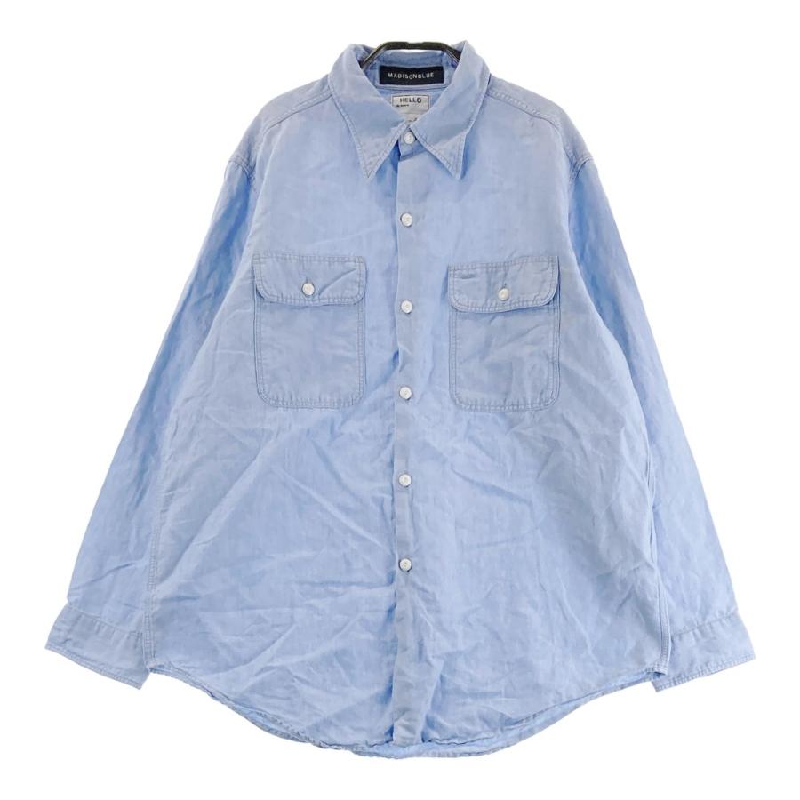 MADISONBLUE マディソンブルー 長袖シャツ 麻混 ブルー系 S レディース 