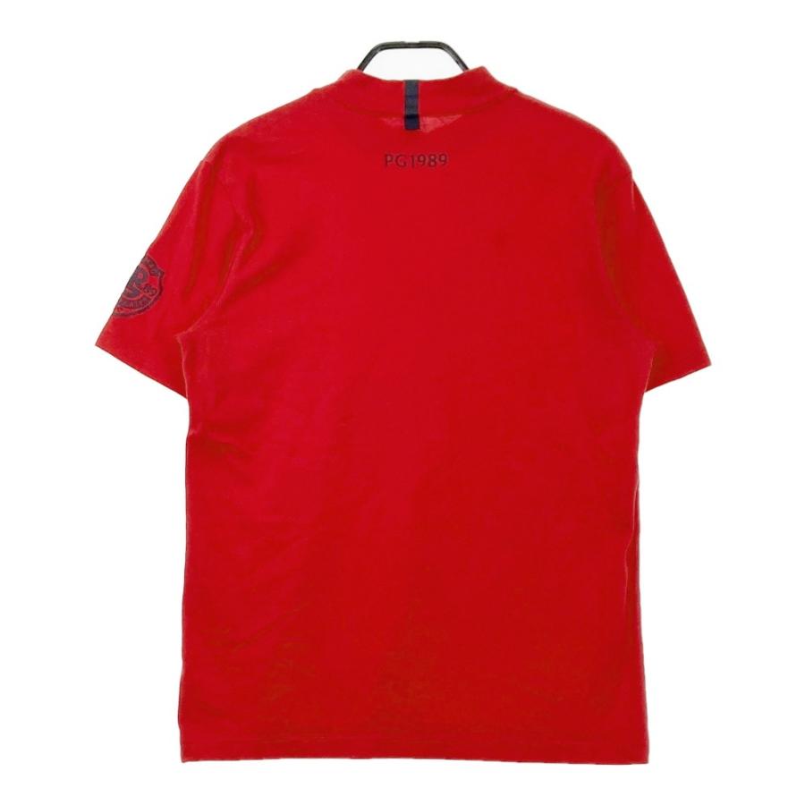 サイズ：3 PEARLY GATES パーリーゲイツ  ハイネック 半袖Tシャツ  レッド系 [240101496471] ゴルフウェア メンズ ストスト PEARLY GATES パーリーゲイツ 半袖ハイネックTシャツ レッド系 6