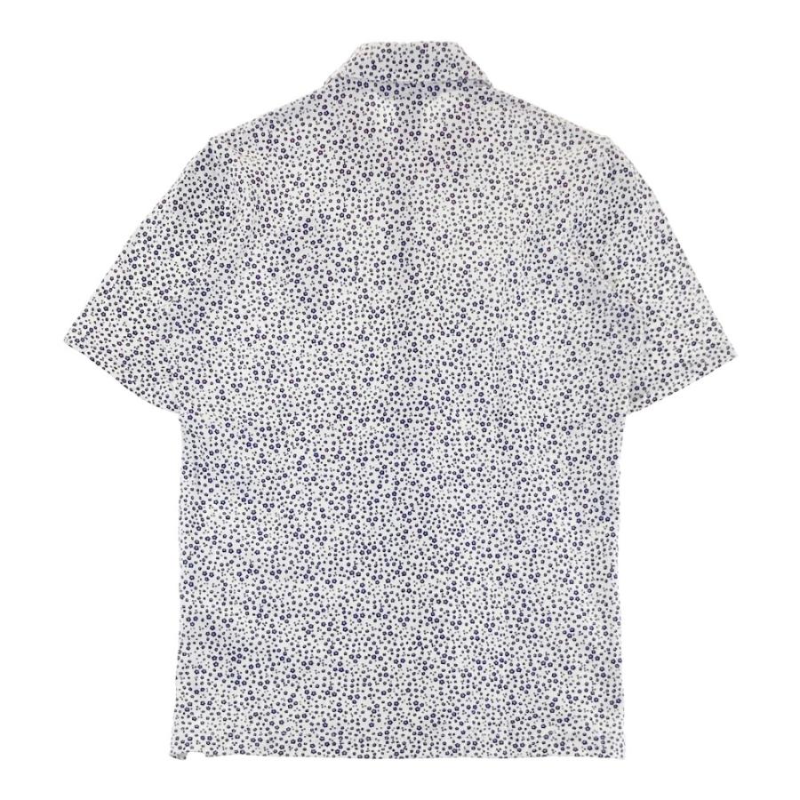 サイズ：1 ZOY ゾーイ 071492015 半袖ポロシャツ 総柄 ホワイト系 [240101416459] ゴルフウェア メンズ ストスト 新品】ZOY ゾーイ 071492015 半袖ポロシャツ 総柄 ホワイト系 1