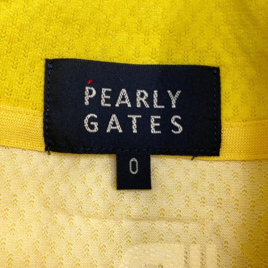 PEARLY GATES（パーリーゲイツ） ハーフジップ 半袖 Tシャツ イエロー