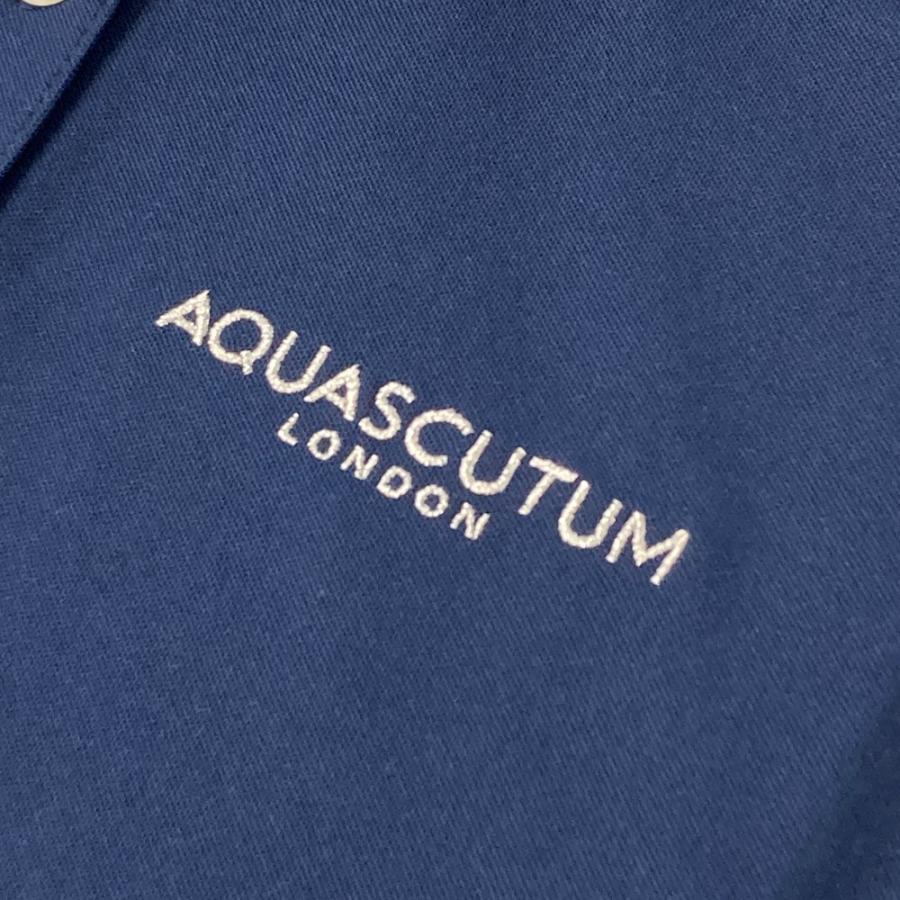 【新品】AQUASCUTUM アクアスキュータム  半袖ポロシャツ  ネイビー系 10 ゴルフウェア レディースの画像