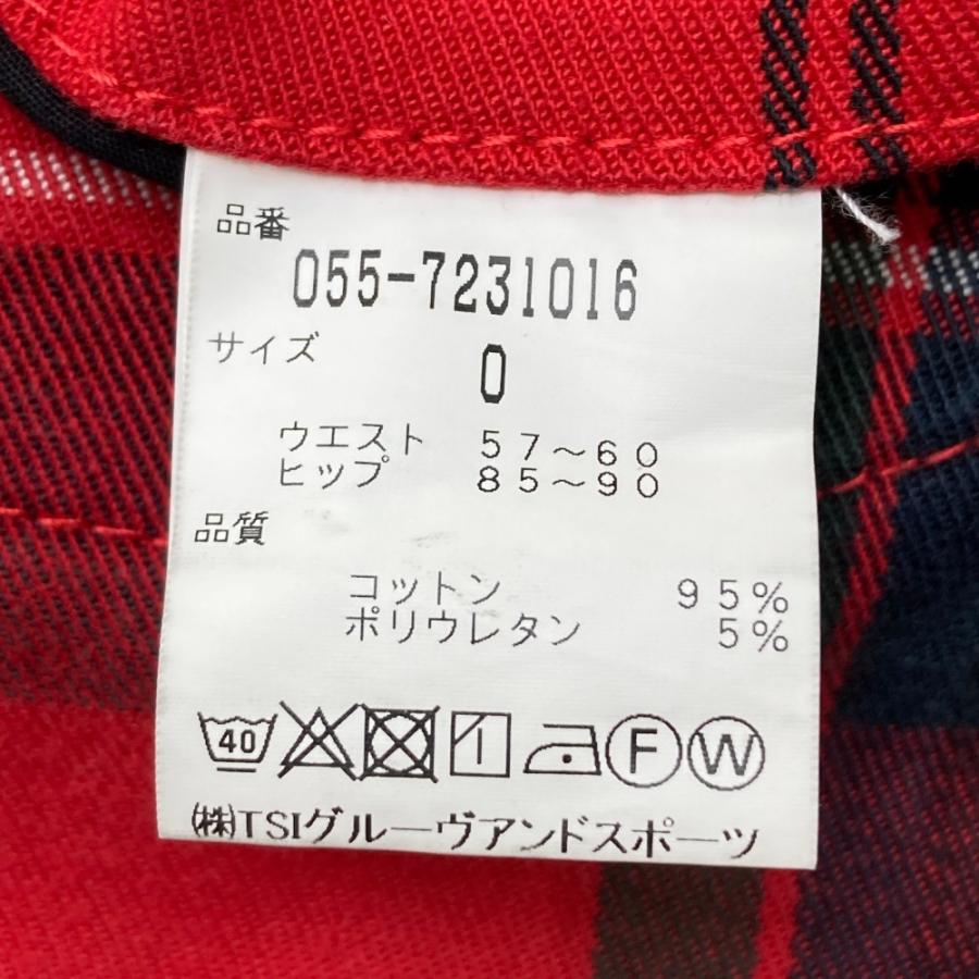 PEARLY GATES（パーリーゲイツ） ストレッチパンツ チェック柄 レッド