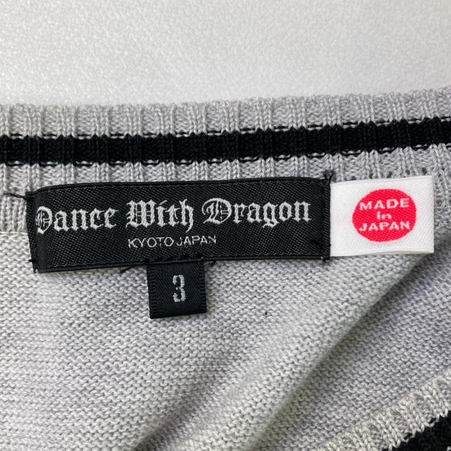 ダンスウィズドラゴン ニット ジャケット 3 グレー ゴルフ メンズ ビッグロゴ ダンスウィズドラゴン ニット ジャケット 3 グレー ゴルフ
