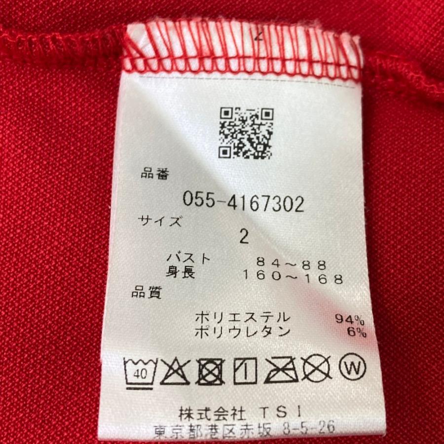 PEARLY GATES パーリーゲイツ 2024年モデル ハイネック 半袖Tシャツ  レッド系 2 ゴルフウェア レディースの画像