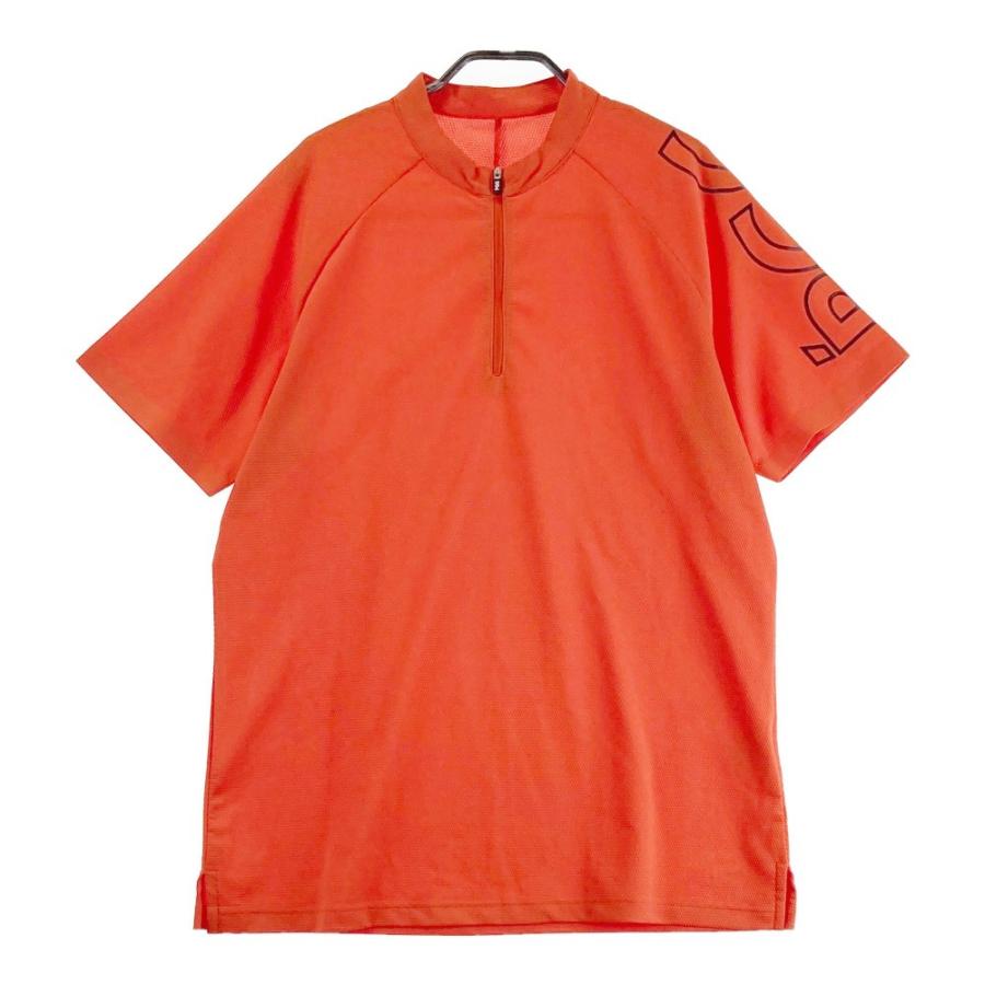 PGG PEARLY GATES パーリーゲイツ ハーフジップ半袖Tシャツ オレンジ系  