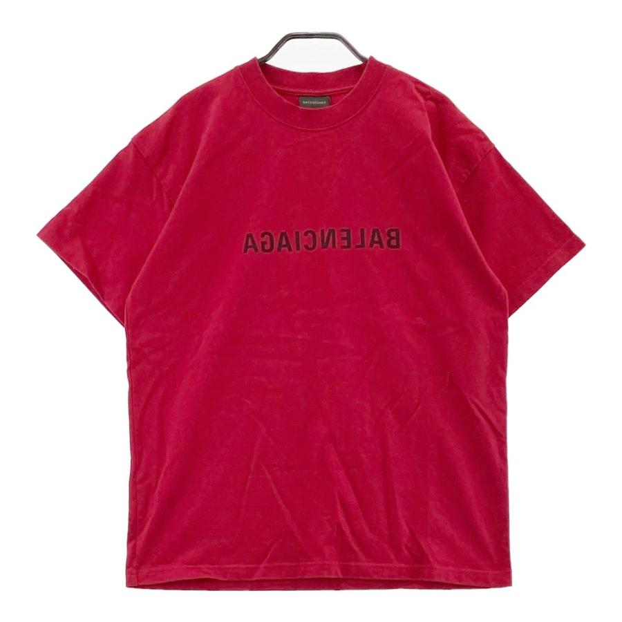 BALENCIAGA バレンシアガ 22AW Mirror Balenciaga 半袖Tシャツ レッド 