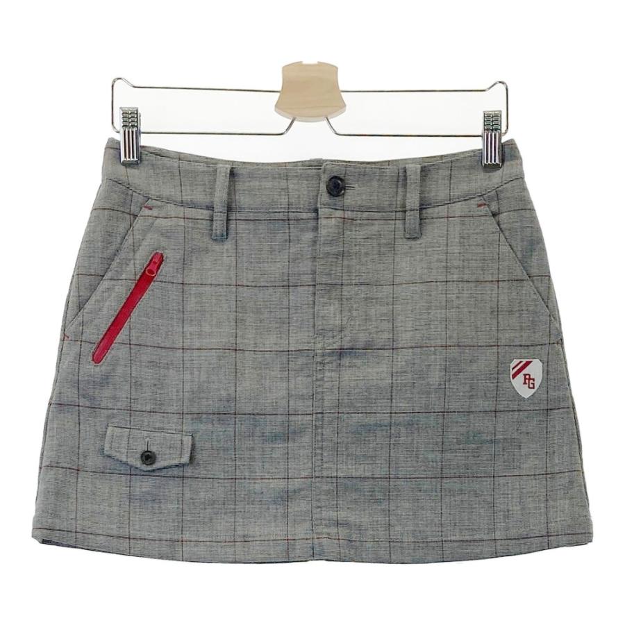 PEARLY GATES パーリーゲイツ 裏起毛 スカート チェック柄 グレー系 1  