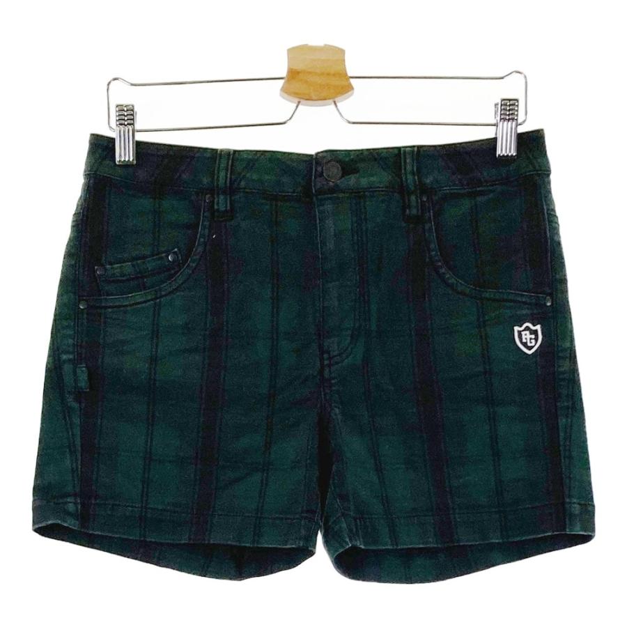 ★未使用 パーリーゲイツ ショートパンツ サイズ0 S レディース チェック PEARLY GATES（パーリーゲイツ） ショートパンツ チェック柄 カーキ系