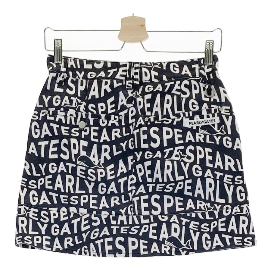 新品　未使用パーリーゲイツ　タグ付き　レディースセットアップゴルフウェアー PEARLY GATES パーリーゲイツ ストレッチスカート 総柄 ネイビー