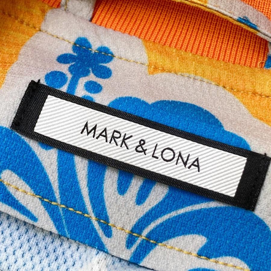 MARK&LONA マークアンドロナ ジップジャケット スカル ハイビスカス 総柄 オレンジ系 46 ゴルフウェア メンズ_2