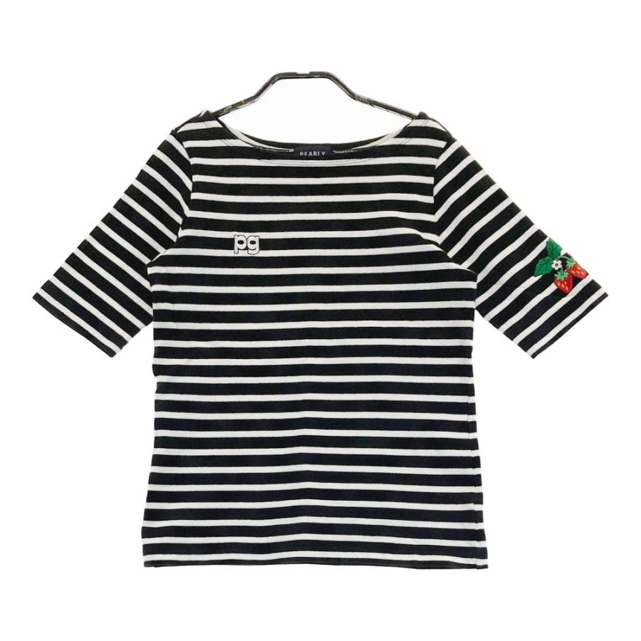 PEARLY GATES（パーリーゲイツ） 半袖Tシャツ ボーダー柄 ブラック系 0