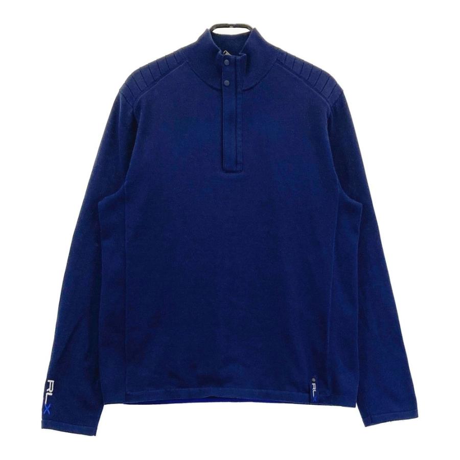 RLX ラルフローレン ハーフジップ ニットセーター ネイビー系 L ゴルフ  